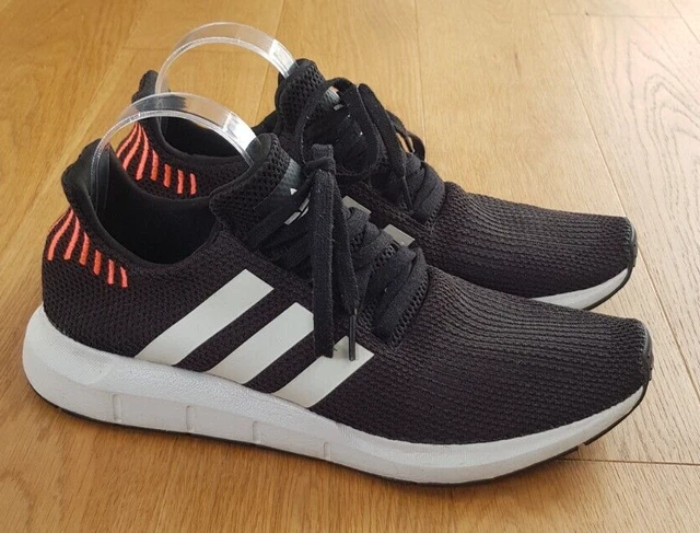 Adidas swift run black orange & white online shoes