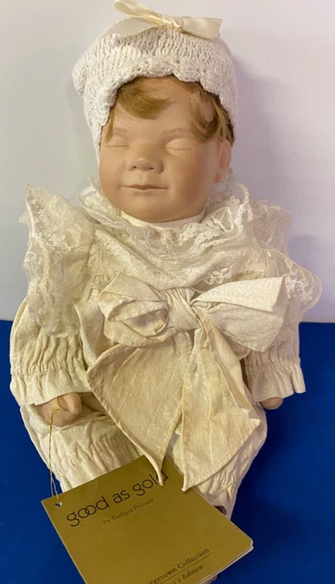 Good As Gold Porcelain Baby Doll Gift From Heaven Collection by Barbara Prusseit 3