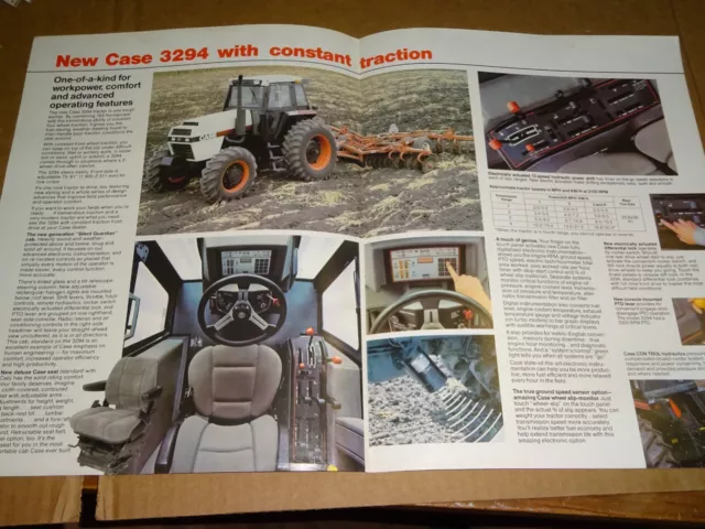 vintage 1980's JI Case 3294 Tractor Sales Brochure 3