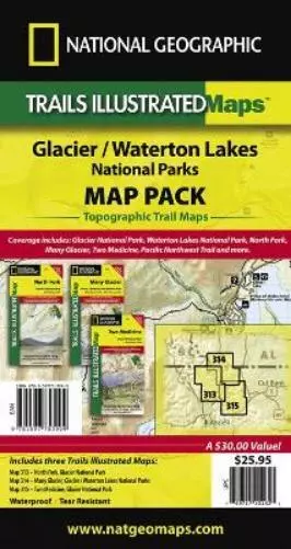 National Geograp Glacier/waterton Lakes National Parks,map Pac (Map) (UK IMPORT) 3