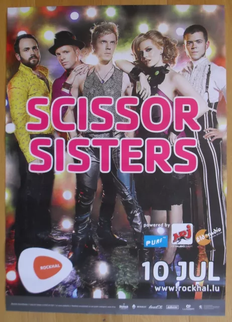 SCISSOR SISTERS original luxemburg concert poster 2007