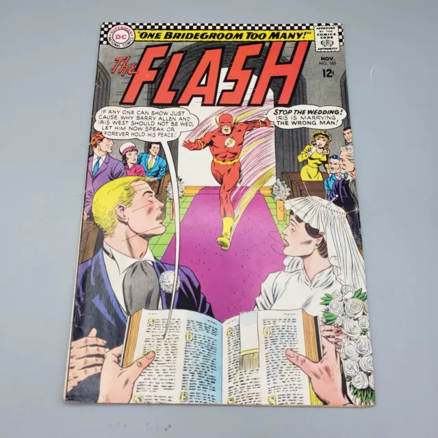 The Flash Vol 1 #165 Nov 1966 One Bridegroom Too Many Illustrated DC Comic Book