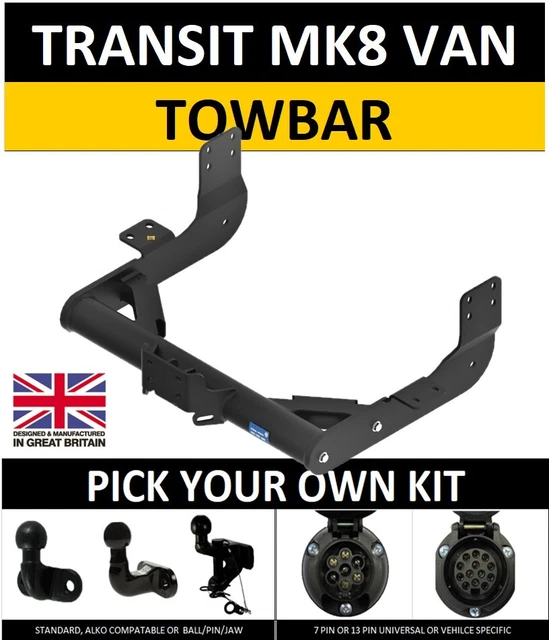 TOWBAR FORD TRANSIT Mark 8 Van 2014on Tow Bar Kit Electrics Towball £