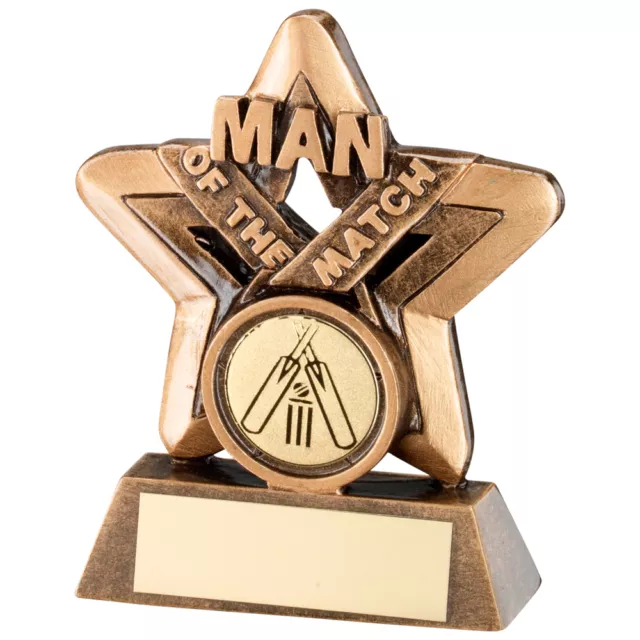 Cricket Man of the Match Star Trophy Award 95mm Resin FREE Engraving RF418-TD