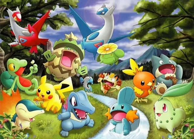 5D Diamond Painting Pokemon World Kit