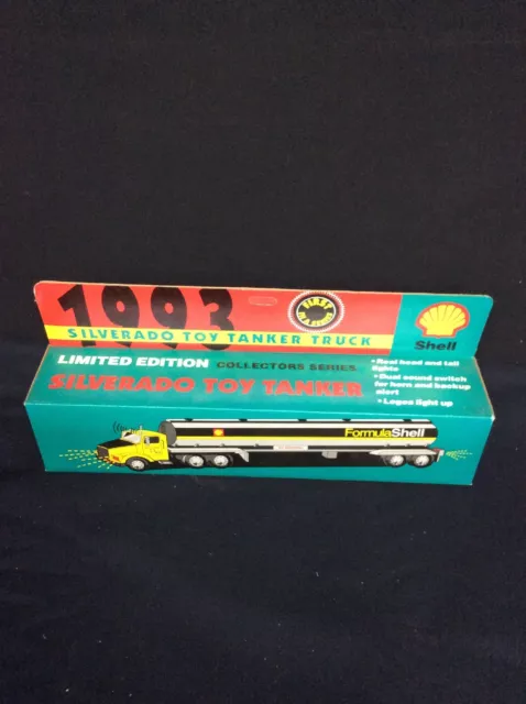 SHELL 1993 SILVERADO TOY TANKER TRUCK LIMITED EDITION  NOS real lights, dual sou