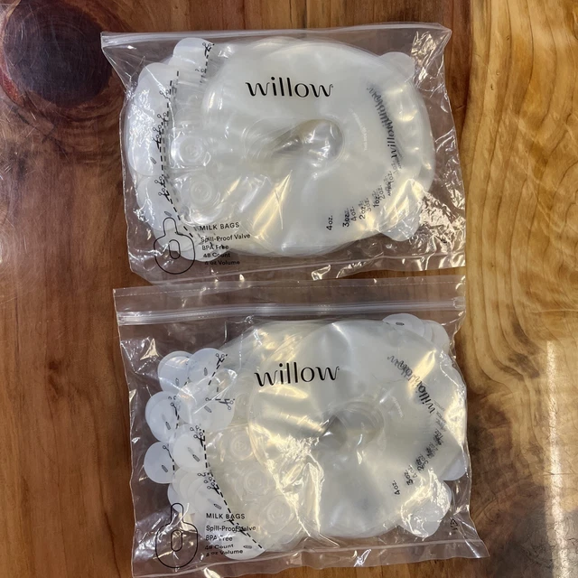 NEW Willow B4850 Breast Milk Bags - 4oz - 96 BAGS TOTAL 2 NEW, UNOPENED 48 CT Y1