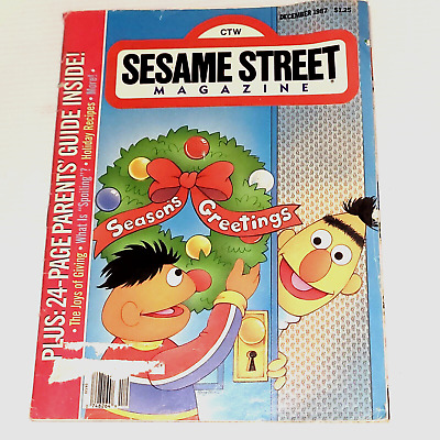 Vintage CTW Sesame Street Magazine December 1987 Bert & Ernie Seasons Greetings