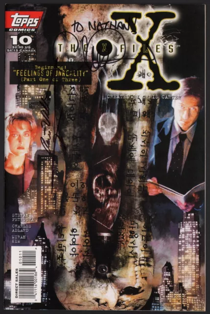 Chris Carter X-Files #10 Topps Comics SIGNED Charles Adlard Renee Witterstaetter