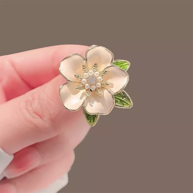 Fashion Gardenia Flower Brooches For Women Clothing Accessories Jewelry Gift SN❤