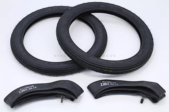 Tires & Tubes Set 80-91 FA50 FA50M Shuttle 2.25-14 Genuine Suzuki #A94 2