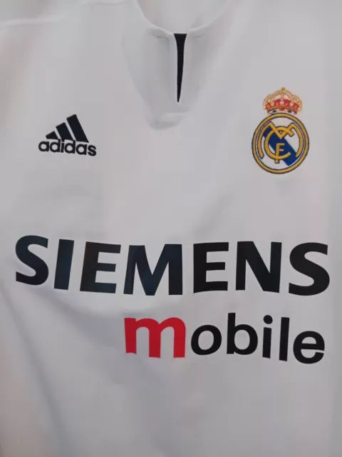 Mens adidas Real Madrid Home football shirt 2003/2004 Size L Excellent Condition 2