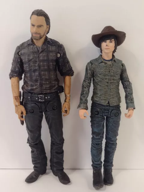 Walking Dead Rick Grimes And Carl 5" Action Figures Incomplete McFarlane Toys