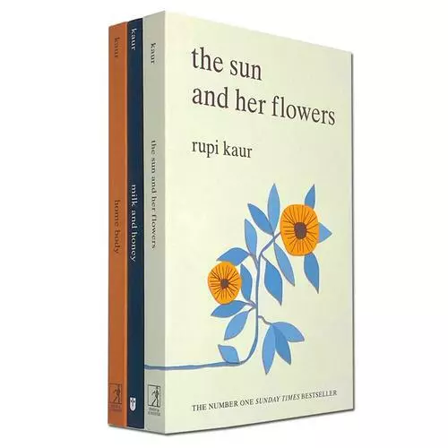 Rupi Kaur Collection 3 Books Set The sun and her Flowers Home Body Milk an honey