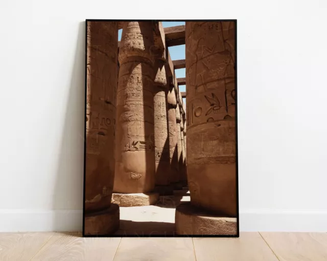 Shadows of Karnak, Luxor Framed Print, Canvas, Poster | Egypt | Egyptian Temple