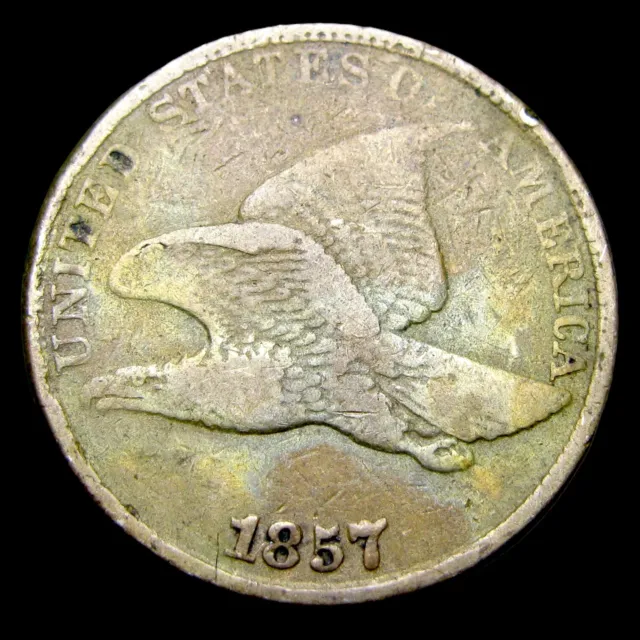 1857 Flying Eagle Cent Penny ---- Nice Detail Coin ---- #UU066