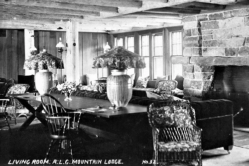 Adirondack League Club Lodge Old Forge New York NY Reprint Postcard