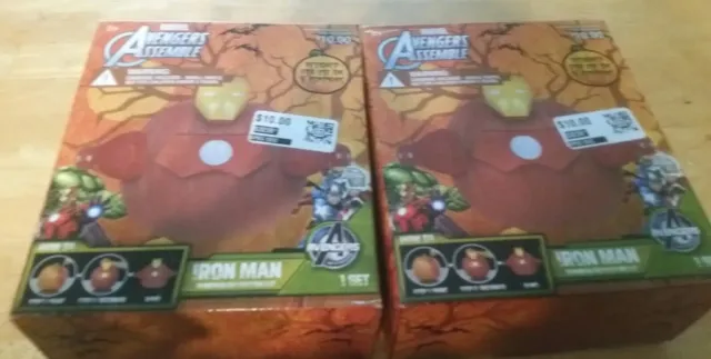 Iron Man Marvel Avengers Halloween Pumpkin Decorating Kit  LOT X2