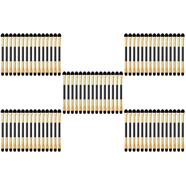Sponge Eyeshadow Brush Sets 75 Stcs Doppelköpfige Lidschattenbürsten Kosmetische