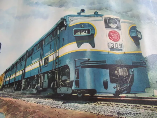 MISSOURI PACIFIC LINES 309 Vtg RAILROAD Poster Print Retro 22x16 Train Decor Art