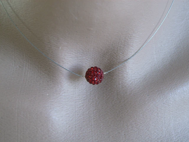 Collier Rouge Bordeaux Avec Cristal Et Perles Nacrées - Pour Robe De Mariée Ou Soirée, Neuf Avec étiquettes