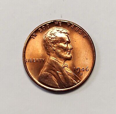 1946-D Lincoln Wheat Cent Beautiful Choice Uncirculated Red Priced Right