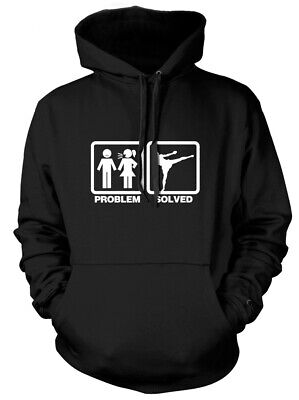 Problem Solved Kickboxing Boxer Mens Funny Unisex Womens Hoodie