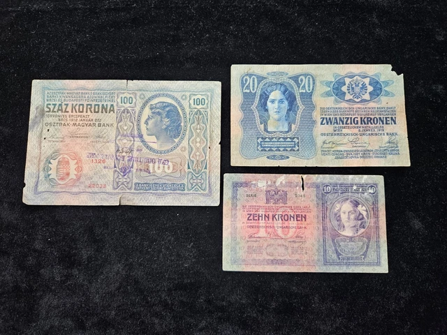 Austria Mix Kronen Banknote (3 pieces)