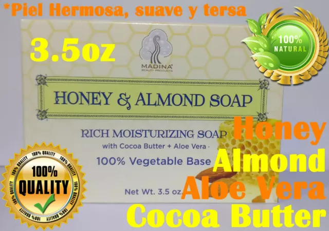 Jabon de Miel, honey soap bar,  Piel Hermosa Radiante Suave y tersa !!!