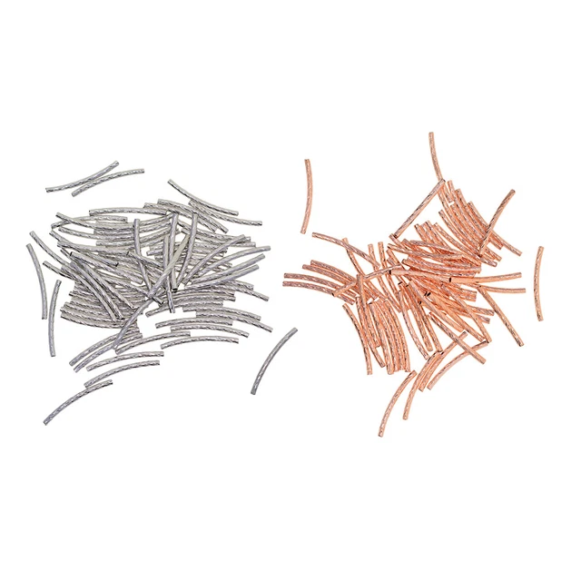 100 pcs Graviert Gebogene Perlen Dreadlocks Perlen Dread Lock Rohr Haar