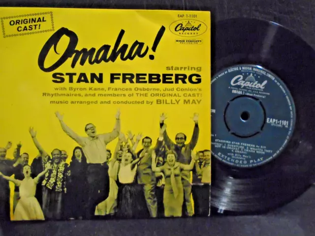 STAN FREBERG E.P " OMAHA ! " Or.UK CAPITOL EX+ COND.IN Or.PIC SL.