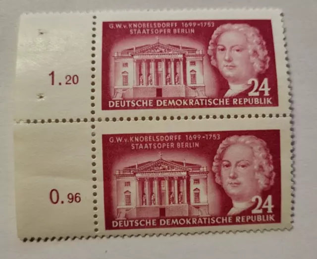 4 x GDR 1953 Mich.Nr, 382/83 ** complete 3