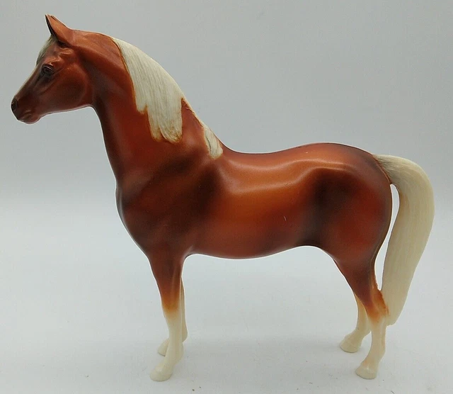 Vintage Hartland Plastics Horse Sorrel Red & White 7"L Equestrian Toy Realistic