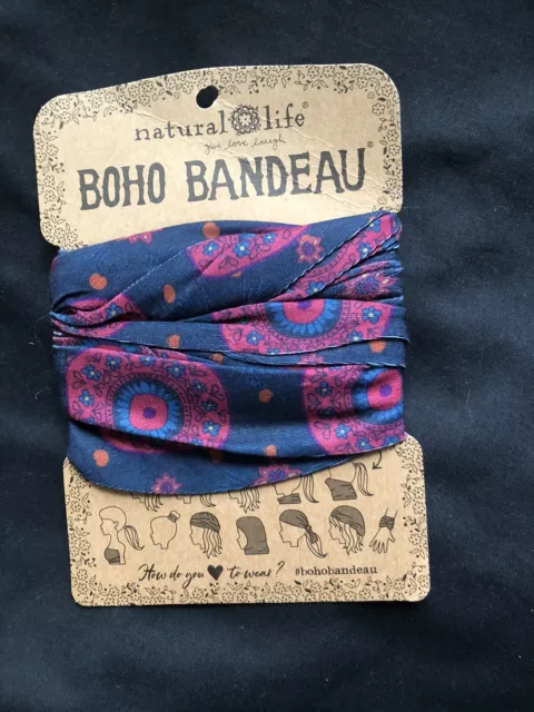 NATURAL LIFE BOHO BANDEAU Wear 12 ways  Tie Dye NEW 2