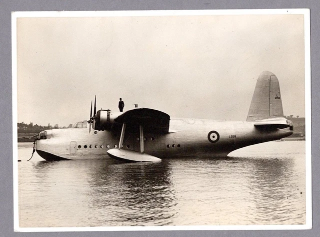 Short Sunderland Flying Boat Original Press Photo Raf Ww2 7