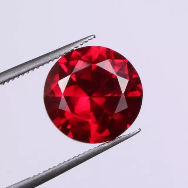 06.80 Cts. 100% Natural Mozambique Blood Red Ruby Facet Cut 10 mm Round Gemstone