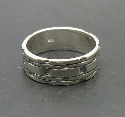 Genuine Stylish Sterling Silver Ring Solid 925 7mm Wide Band Handmade Empress