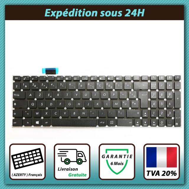 Clavier AZERTY Français Pour ASUS X555 - Noir, Neuf, Remplacement D'origine