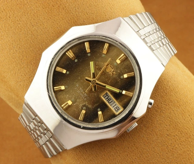 Vintage Orient 46941 21J Automatico Giappone da Uomo Lavoro Orologio Polso 36MM