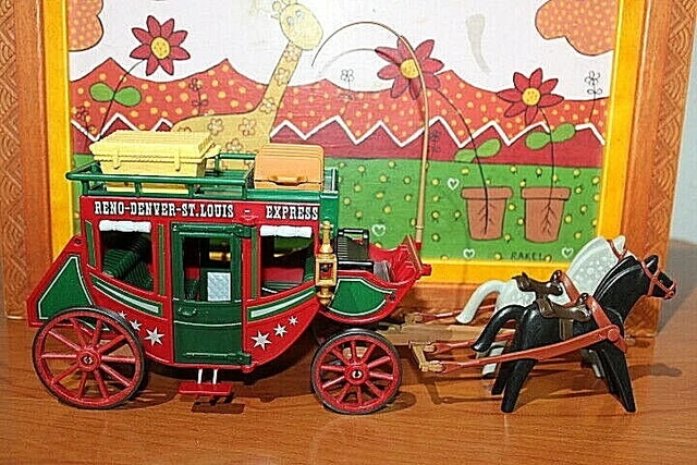 PLAYMOBIL ANTIGUA REF 4399 Diligencia Carreta Colonos Vaqueros