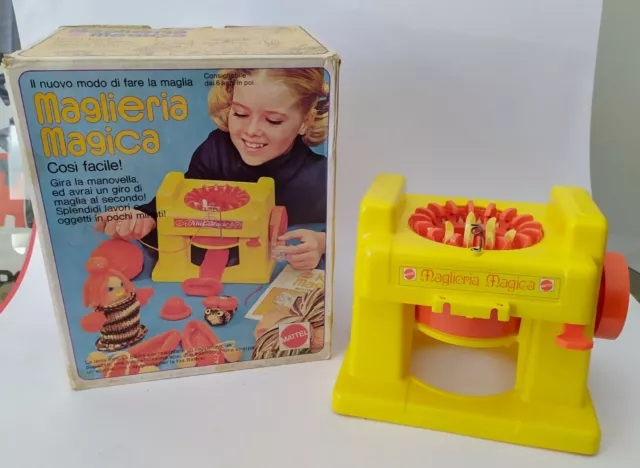 ♥ MAGLIERIA MAGICA Mattel Giocattolo D'epoca Vintage Anni 70 Giallo Con  Scatola EUR 25,00 - PicClick FR