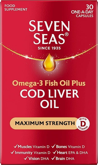Seven Seas Cod Liver Oil Capsules Extra High Strength - 30 Capsules