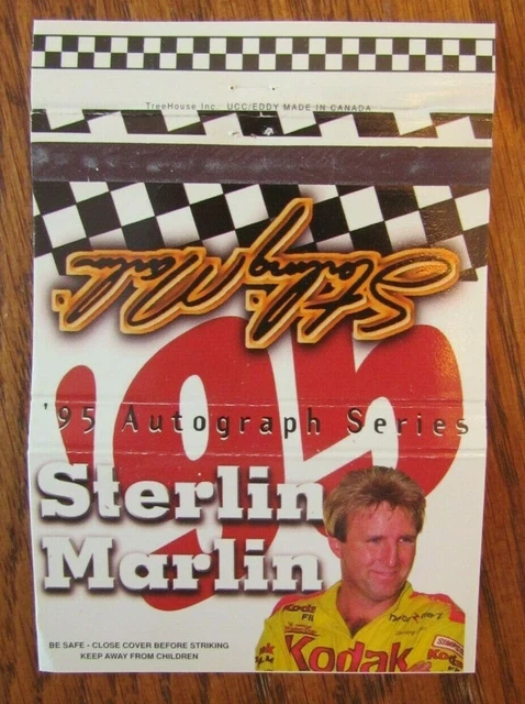 Nascar Racing Car Driver Sterling Marlin Matchbook Cover Empty 1995 Matchcover D