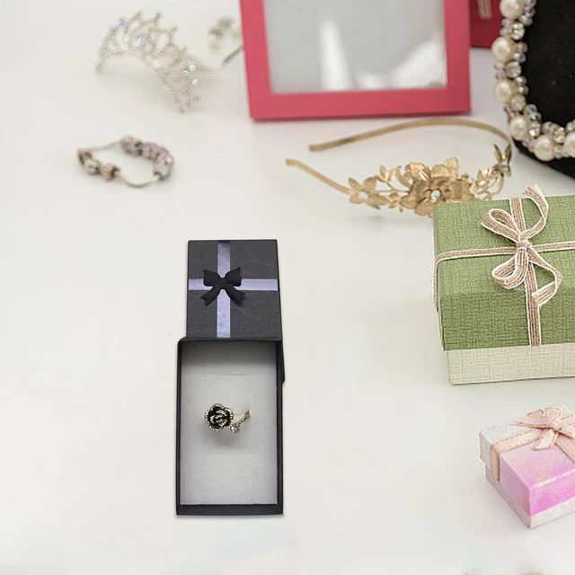 12 Petites Boîtes Cadeau Noires Kurtzy – Idéales Pour Bijoux, 21 X 4 X 2 Cm