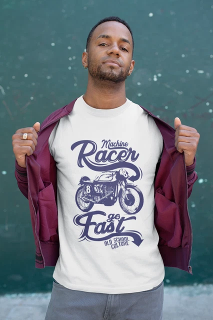 Machine Racer Biker Motorbike Men's T-Shirt | Screen Printed