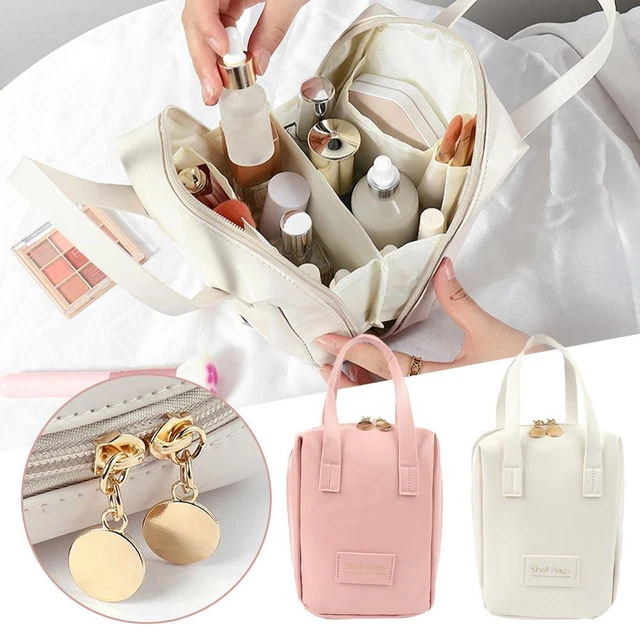 Makeup Bag,Portable Large Opening Makeup Bag,Double Zipper Travel Bag 2023