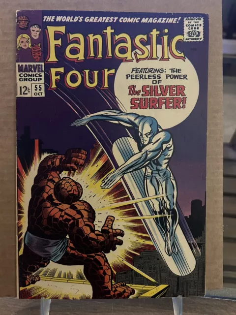 Fantastic Four #55 FN/VF Silver Surfer Appearance! Stan Lee! Marvel 1966 KEY!