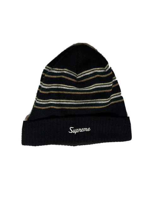 Supreme Multi Stripe Beanie Black 2016FW