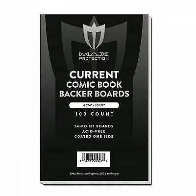 400 - Max Pro Current Modern Comic Book Backing Boards 6-3/4 Acid Free Archival