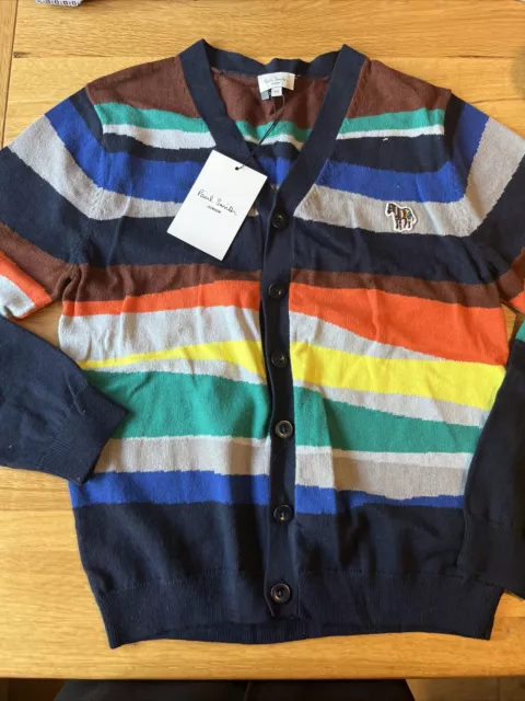 BNWT Boys Designer Paul Smith Fun Cardigan Age 10 Cotton & Cashmere